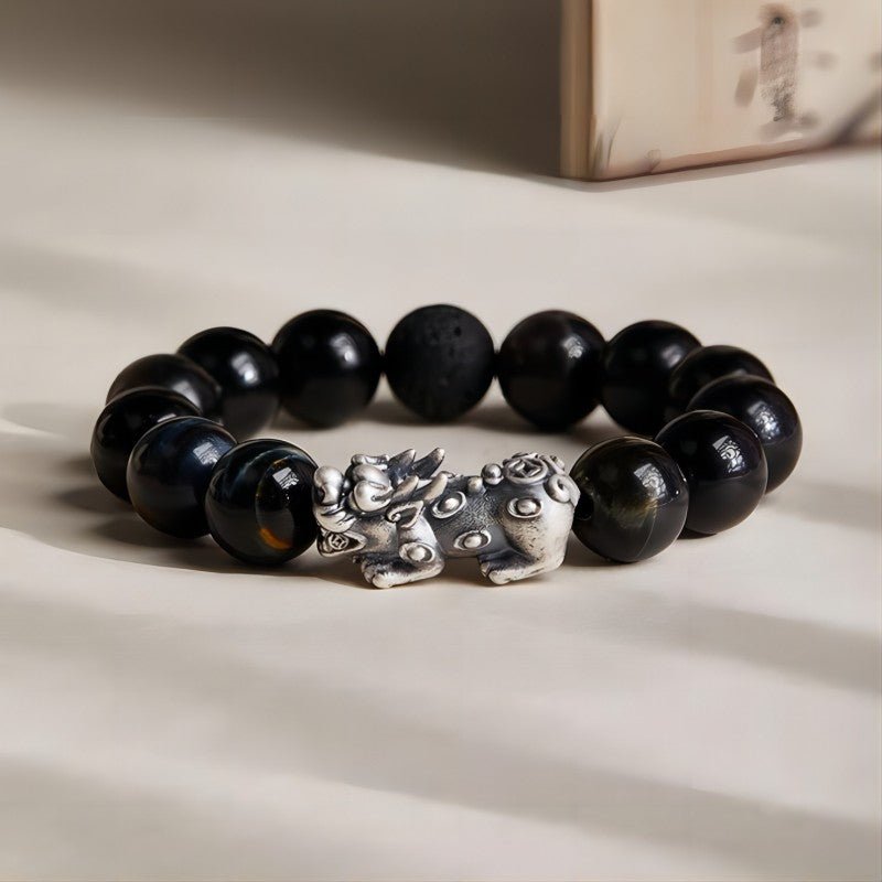 Wealth & Protection Pixiu Charm Bracelet - Grounding, Safety & Success - 