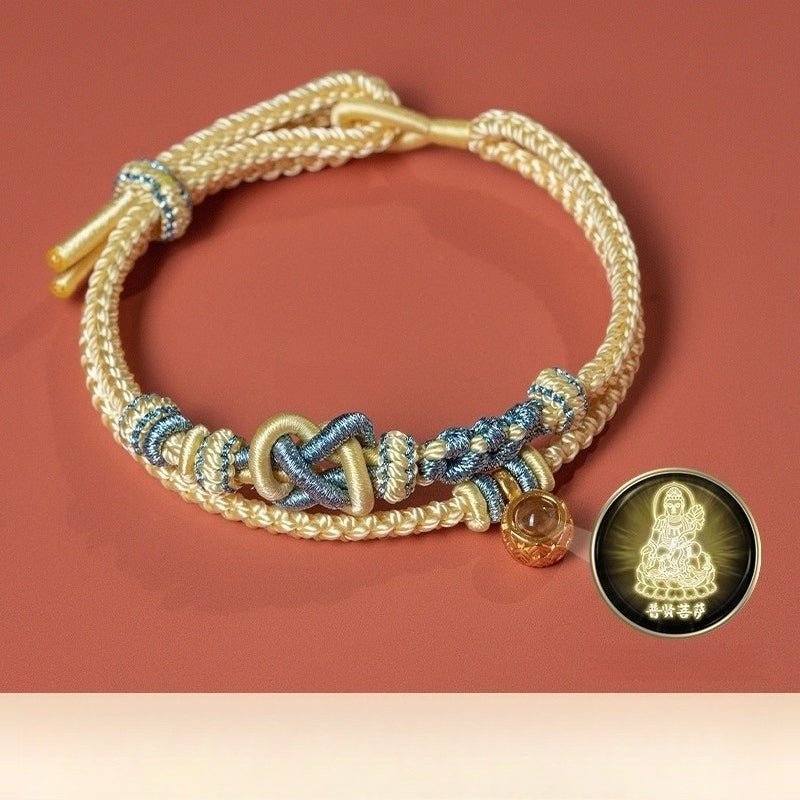 Zodiac Guardian Buddha Projection Bracelet - Good Fortune &amp; Smooth Journey - Dragon&amp;Snake