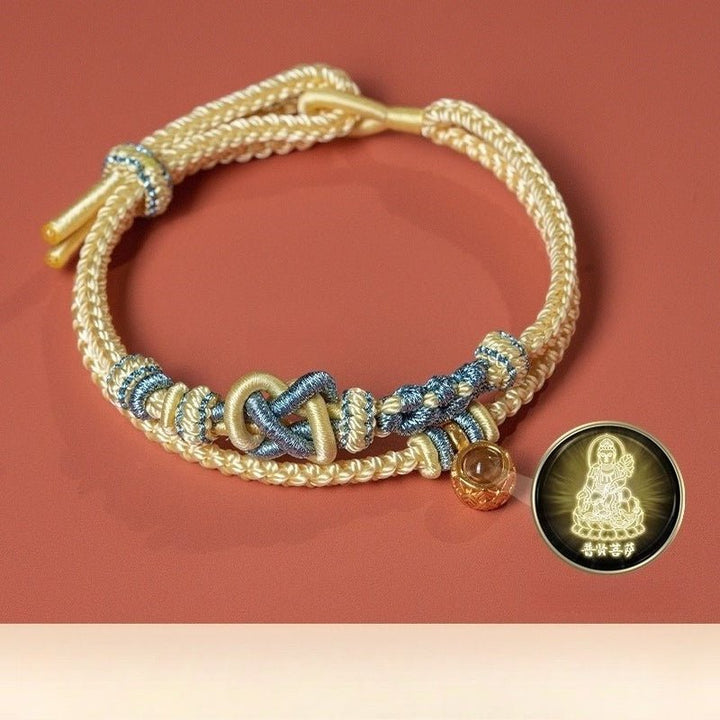 Zodiac Guardian Buddha Projection Bracelet - Good Fortune &amp; Smooth Journey - Dragon&amp;Snake
