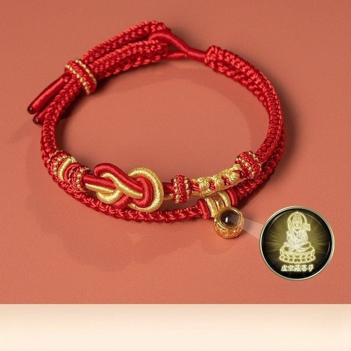 Zodiac Guardian Buddha Projection Bracelet - Good Fortune &amp; Smooth Journey - Ox&amp;Tiger