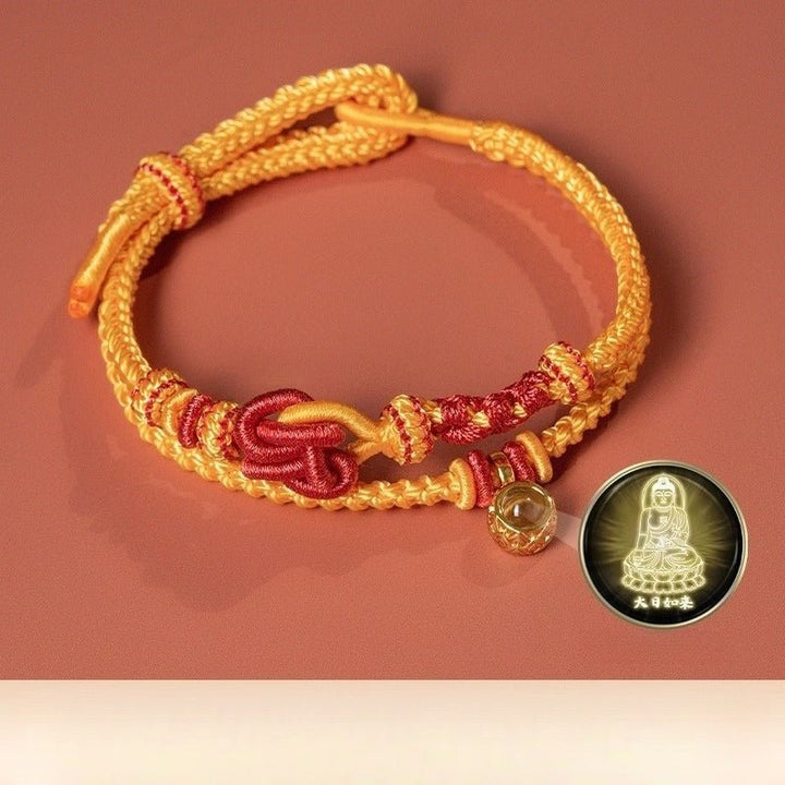Zodiac Guardian Buddha Projection Bracelet - Good Fortune &amp; Smooth Journey - Goat&amp;Monkey