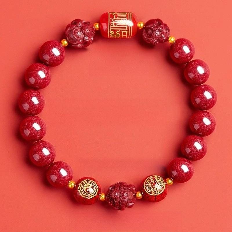 Zodiac Guardian Taoist Talisman Bracelet - Harmony • Balance • Prosperity - Pig(10mm)