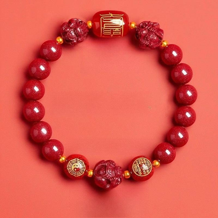 Zodiac Guardian Taoist Talisman Bracelet - Harmony • Balance • Prosperity - Dog(8mm)