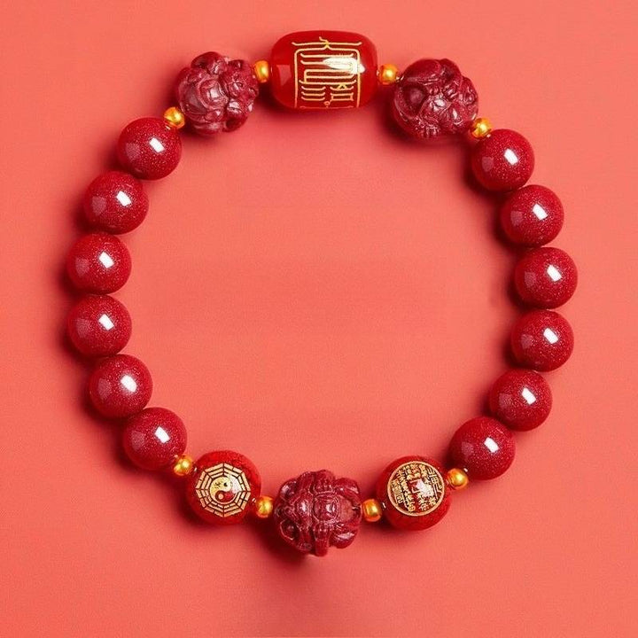 Zodiac Guardian Taoist Talisman Bracelet - Harmony • Balance • Prosperity - Pig(8mm)