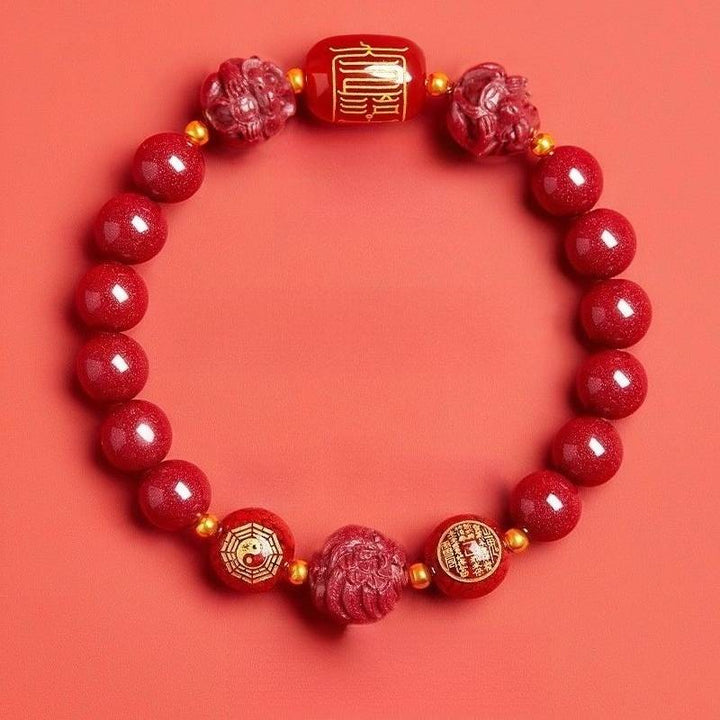 Zodiac Guardian Taoist Talisman Bracelet - Harmony • Balance • Prosperity - Dragon(8mm)