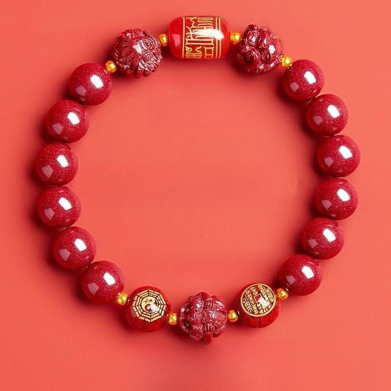 Zodiac Guardian Taoist Talisman Bracelet - Harmony • Balance • Prosperity - Snake(10mm)