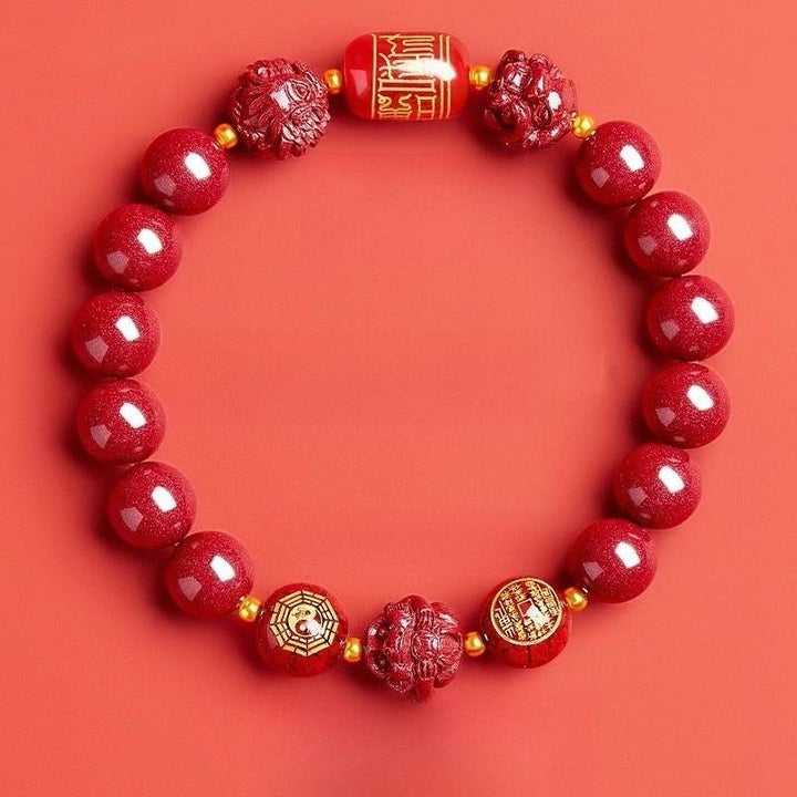 Zodiac Guardian Taoist Talisman Bracelet - Harmony • Balance • Prosperity - Snake(10mm)