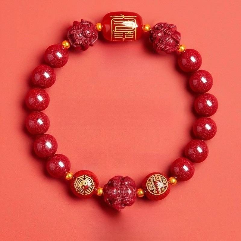 Zodiac Guardian Taoist Talisman Bracelet - Harmony • Balance • Prosperity - Horse(8mm)