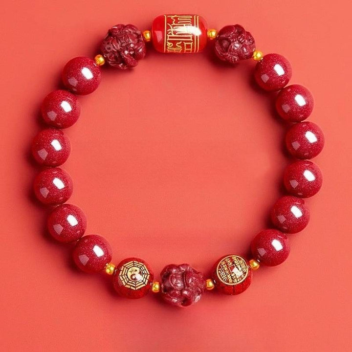 Zodiac Guardian Taoist Talisman Bracelet - Harmony • Balance • Prosperity - Goat(10mm)