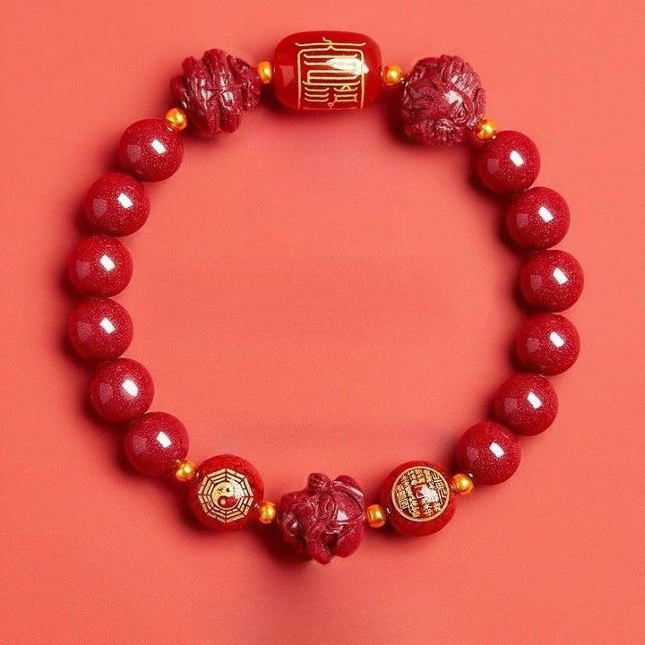 Zodiac Guardian Taoist Talisman Bracelet - Harmony • Balance • Prosperity - Ox(8mm)