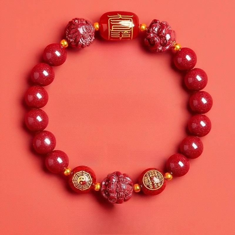 Zodiac Guardian Taoist Talisman Bracelet - Harmony • Balance • Prosperity - Snake(8mm)