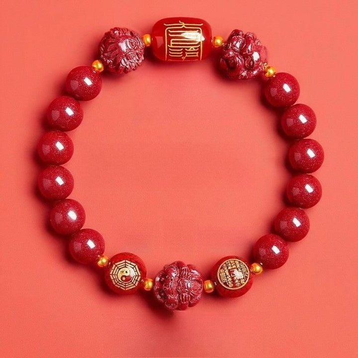 Zodiac Guardian Taoist Talisman Bracelet - Harmony • Balance • Prosperity - Snake(8mm)