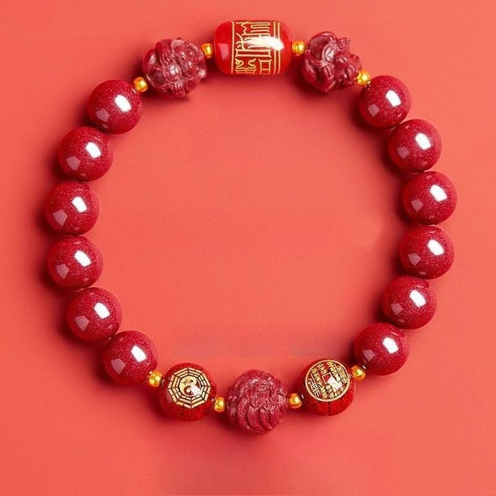 Zodiac Guardian Taoist Talisman Bracelet - Harmony • Balance • Prosperity - Dragon(10mm)