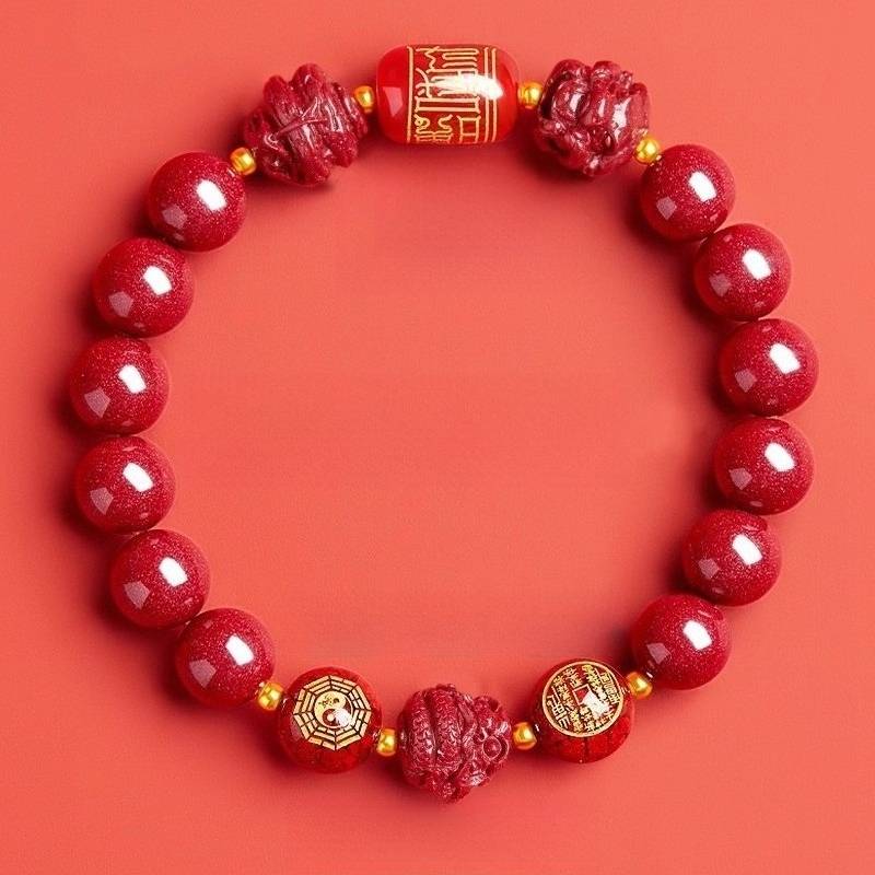 Zodiac Guardian Taoist Talisman Bracelet - Harmony • Balance • Prosperity - Rooster(10mm)