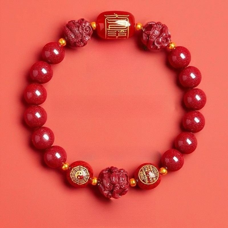 Zodiac Guardian Taoist Talisman Bracelet - Harmony • Balance • Prosperity - top view2