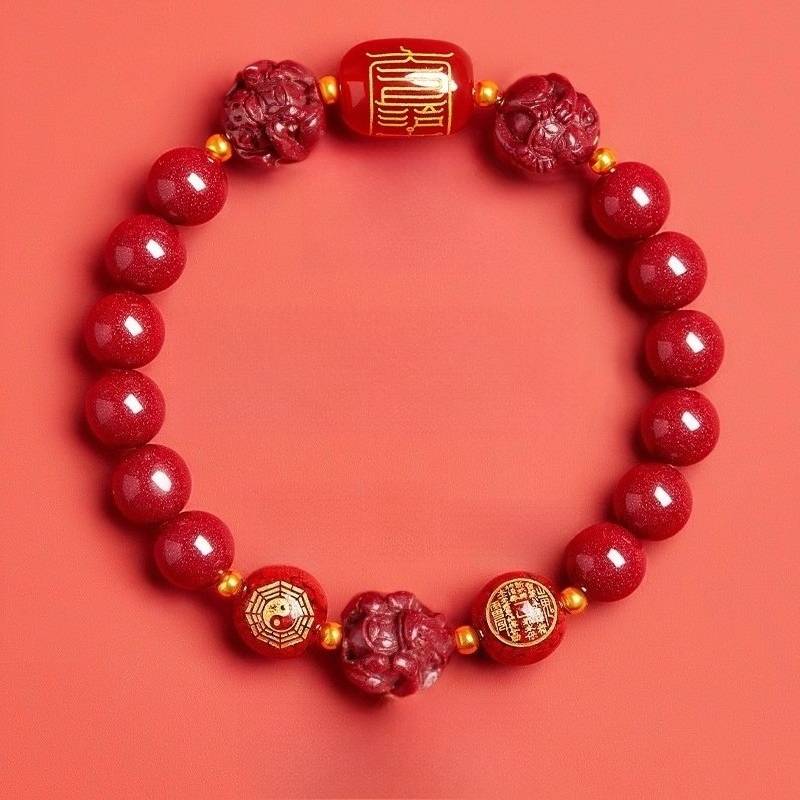 Zodiac Guardian Taoist Talisman Bracelet - Harmony • Balance • Prosperity - Goat(8mm)