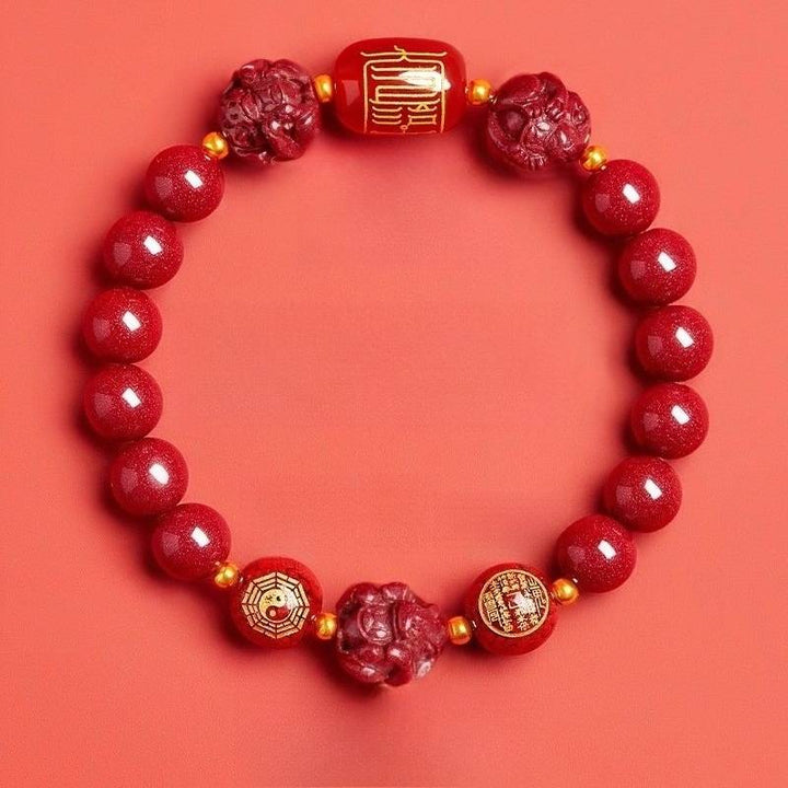 Zodiac Guardian Taoist Talisman Bracelet - Harmony • Balance • Prosperity - Goat(8mm)